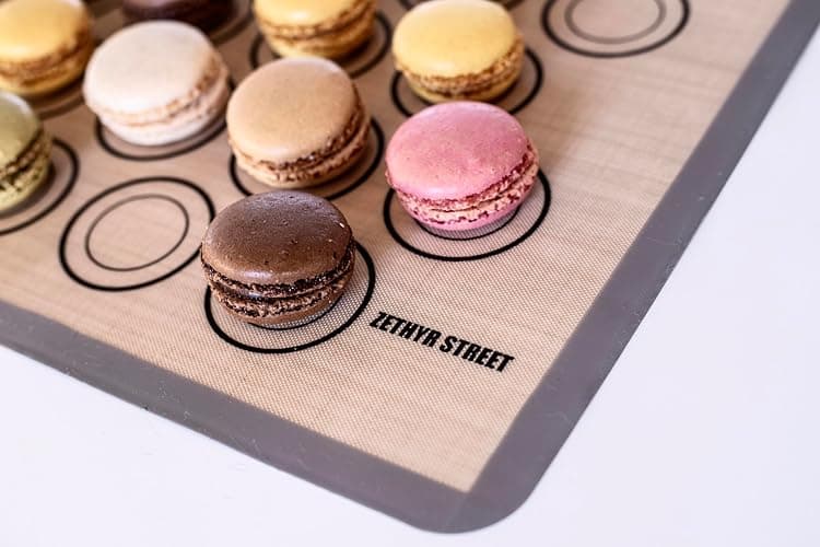 Macaron Silicone Baking Mats - Non-Stick Macaron Mat for Easy Baking | Heat Resistant & Dishwasher Safe Macaron Baking Mat | Reusable & Eco-Friendly, 1/2 Sheet Size - Pack of 4 - for Cookies & More thumbnail 7