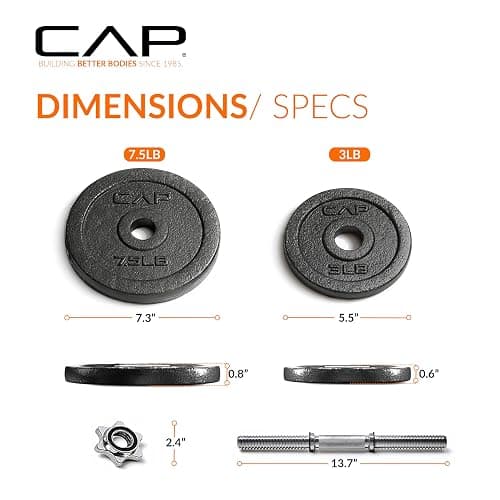 Cap Barbell Adjustable Dumbbell Weight Set | Multiple Options thumbnail 3