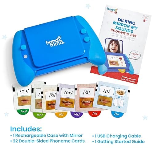 hand2mind Talking Mirror My Sounds Phoneme Set, Phonemic Awareness, Speech Therapy Materials, Phonics Manipulatives, Toddler Talking Flash Cards, Letter Sounds, Preschool Learning Activities thumbnail 3