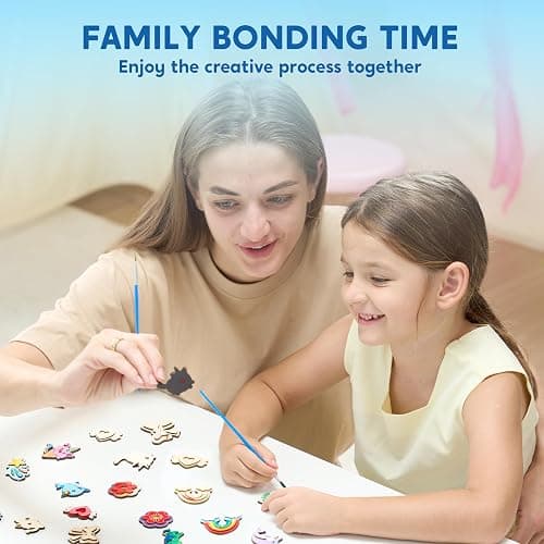 JOYIN 12 pcs Fantasy Wooden Magnets, Kids Unicorn Painting Craft, Spring and Rainy Day Activities School Art Projects, Toys for Kids Aged 3+ Birthday Easter thumbnail 6