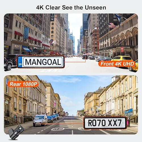 Mangoal Front 4K & Rear 1080P Dash Cam Custom fit for GMC Yukon, Yukon XL 2015 2016 2017 2018 2019 2020(Model D), Model D & Model C Have Same Models Years but Vehicle Sensor Cover are Different thumbnail 8