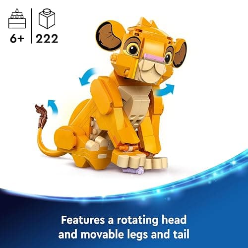 LEGO ǀ Disney Simba the Lion King Cub Building Toy for 6 Plus Year Old Girls & Boys, Construction Figure Playset, 1994 Movie Memorabilia Set, 30th Idea for Kids 43243 thumbnail 5