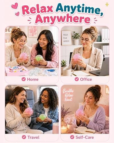 TXGSDXS DIY Squishy Making Kit – Create Your Own Squishy Stress Balls with 15 Transparent TPR Skins, Air Pump & Expander Tool, Squishy Maker Craft Kit for Adults, ASMR Sensory Stress Relief Toy thumbnail 7