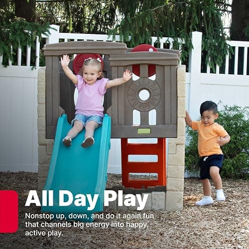 Step2 Woodland Climber II Kids Playset, Ages 2 –6 Years Old, Toddler Slide and Climbing Wall, Outdoor Playground for Backyard, Sturdy Plastic Frame, Easy Set Up thumbnail 3