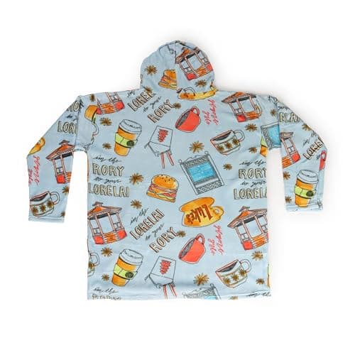 Jay Franco Wearable Throw Blanket – Oversized Plush Hooded Blanket with Pocket, Ultra Soft Cozy Fleece Throw for Lounging, Travel, Blue - Gilmore Girls, 34x38 - Adult thumbnail 3