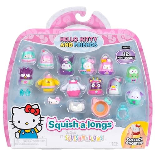 Squish-a-longs Hello Kitty and Friends Dreamland Mini-Squish + Accessory 12-Pack - Image 1