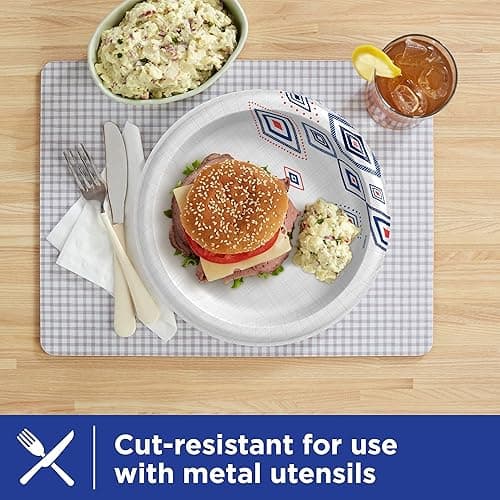 Dixie Large Paper Plates, 10 Inch, 204 Count, 2X Stronger*, Microwave-Safe, Soak-Proof, Cut Resistant, Disposable Plates For Everyday Breakfast, Lunch, & Dinner Meals thumbnail 7