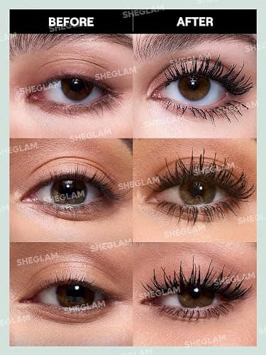 SHEGLAM 2 In 1 Black Volume and Length Waterproof Mascara Long Lasting Dual-Ended Tubing Eye Makeup thumbnail 3