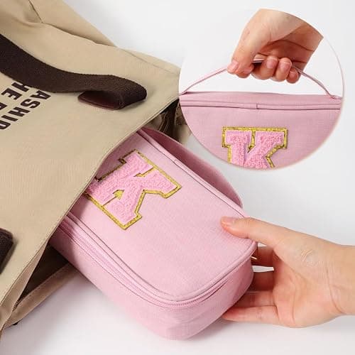 YOOLIFE Pencil Case for Girls, Cute Pencil Pouch Pen Case, Large Capacity Aesthetic School Supplies for Teen Girls, B (Pink) thumbnail 5