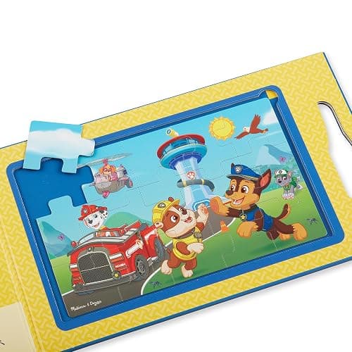 Melissa & Doug PAW Patrol Take-Along Magnetic Jigsaw Puzzles (2 15-Piece Puzzles) - FSC Certified - Image 1