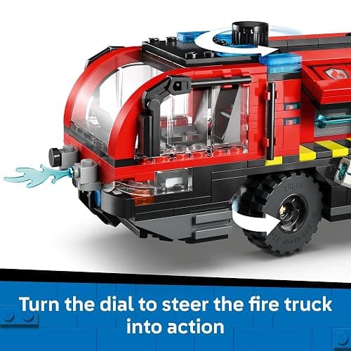 LEGO City Airport Fire Truck Kids Building Toy - Pretend Play Emergency Vehicle for Boys & Girls, Ages 7+ - Fire Engine Toy W/ 4 Firefighter Minifigures - Gift Idea for Birthdays - 60499 thumbnail 4
