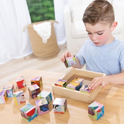 Melissa & Doug Disney Princess Wooden Toy Cube Puzzle Blocks for Boys and for Girls 3+ - FSC Certified thumbnail 2