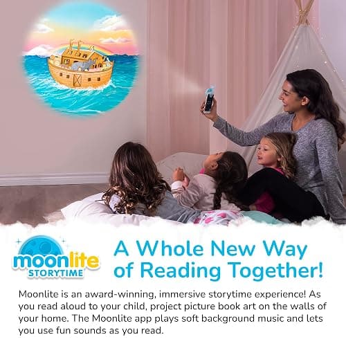 Moonlite Storytime Disc, Bible Stories: Conversations on The Ark | Learning Gift for Kids Ages 1 Year & Up, Single Story Art Projection with Sound Effects & Music (Projector Sold Separately) thumbnail 3