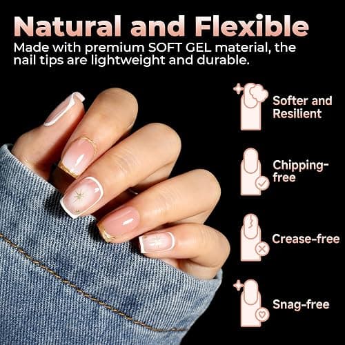 UNA GELLA Nail Tips Square: Pre-etched Matte Extra Short Square Soft Gel Nail Tips Full Cover 120pcs False Fake Nails Tips for Acrylic Nails Clear Gelly Tips Home DIY Salon 12 Sizes for Women thumbnail 4