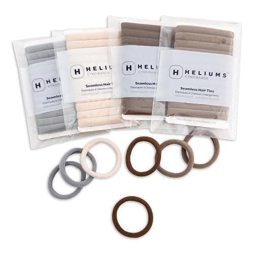 Cyndibands Seamless Hair Ties - Neutrals - Extra Gentle Soft and Stretchy Nylon Fabric Ponytail Holders - 12 Count thumbnail 9