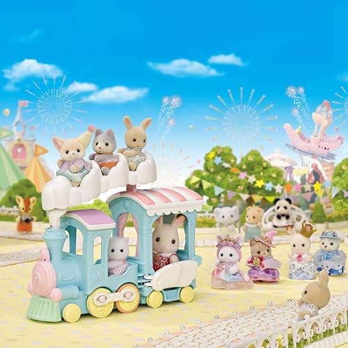 Sylvanian Families - Le petit train à vapeur - 1 figurine incluse - Plongez dans l'univers de la famille Sylvanian - Figurines animaux miniatures - Jouet enfant 3 ans et + - 5702 thumbnail 8