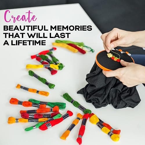 Athena’s Elements Embroidery Floss | Rainbow Thread for Embroidery, Cross Stitch Thread, Crafting Arts Embroidery Strings Bulk with Needles Plus White and Black Floss（447 Colors） thumbnail 7