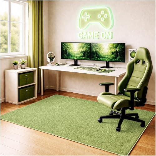 KOECKRITZ Soft & Colorful 4' x 4' Kids Classroom Area Rug – Cozy Playroom Carpet for Nursery, Daycare & Preschool, Flammability Pill Test Passed (Lime) thumbnail 9