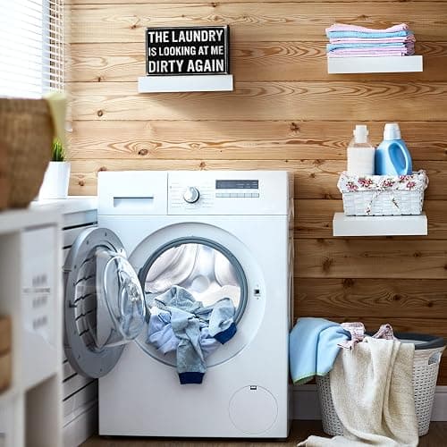 Jetec Farmhouse Laundry Room Decor Funny Room Box Signs Rustic The Laundry Is Looking at Me Dirty Again Wood Box Sign for Home Bathroom Decoration, 6 x 3.54 x 1.77 Inches(Black) thumbnail 6
