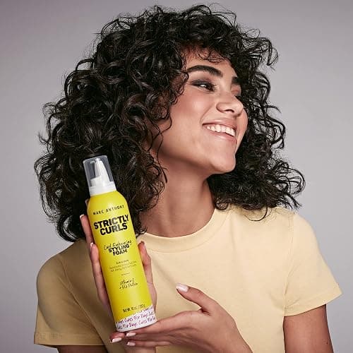 Marc Anthony Curl Enhancing Styling Foam, Extra Hold, Strictly Curls - Vitamin E & Silk Proteins Transforms Frizzy Hair to Full, Shiny, Defined Curls - Sulfate-Free Anti-Frizz Styling Mousse Product thumbnail 4
