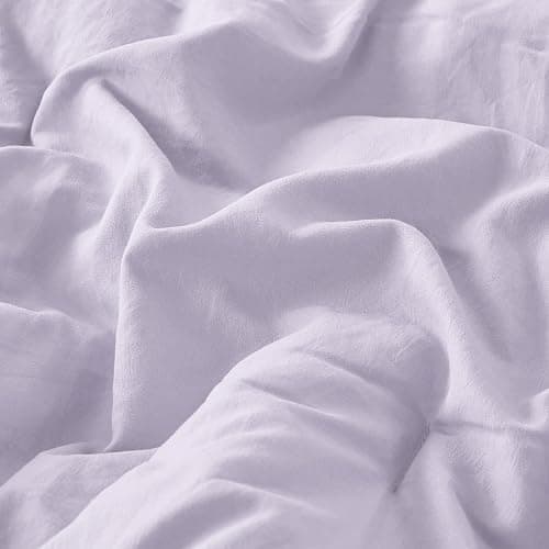 Codi Lavender Purple Boho Twin Comforter Set for Girls, Aesthetic Pom Fringe Design Cute Bedding, Soft Washed Microfiber Bed Sets, Lightweight Chic,1 Comforter & 1 Pillowcase thumbnail 6