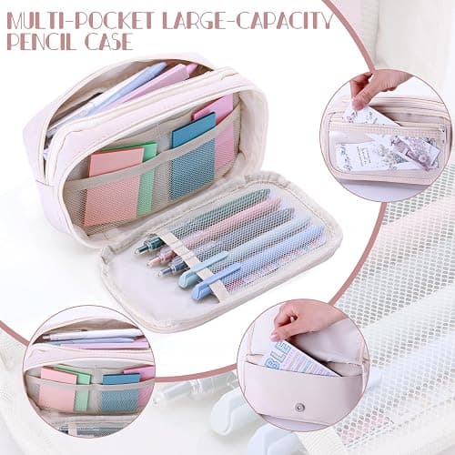 XKDOUS Bible Study Supplies Journaling Kit for Women, Bible Study Kit, 12 Pastel Highlighters and 12 Pens No Bleed, 75 Laminated Tabs, Prayer Journal Pencil Case and More, Pink thumbnail 6