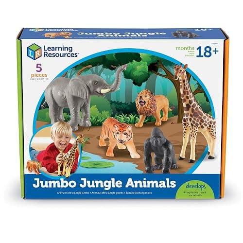 Learning Resources LER0693 Jumbo Jungle Animals, Multicolored thumbnail 5