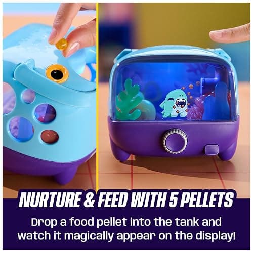 BITZEE Aquarium Interactive Fish Tank Toy & Digital Pet, Ages 5+ | Nurture 30 Virtual Fish, Reacts to Touch, Customize with LED Lights, Screen-Free Responsive Play, Birthday Gift for Kids thumbnail 3