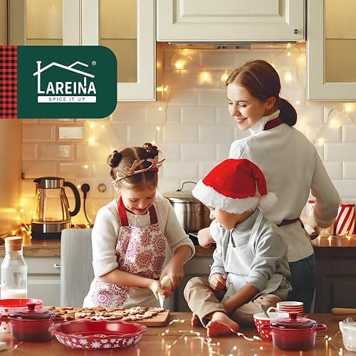 Large Ceramic Casserole Dish with Lid, 4.0 Quart Covered Rectangular Stoneware Baking Dishes for Oven, Deep 9x13 Inch Lasagna Pans for Baking and Serving, Perfect for Christmas Gifts, White thumbnail 8