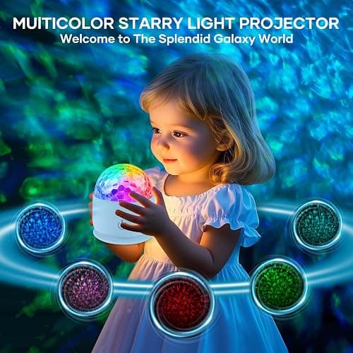 Projecteur Ciel Etoile, Projecteur Galaxie Avec Télécommande, Veilleuse Enfant Rechargeable, Projecteur Led Pour Décoration des Chambres, Enfants, Adultes thumbnail 3