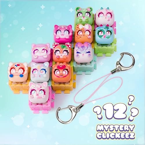 Clickeez Series 3 12-Pack | 12 Collectible Character Keyboard Keys Click and Clack | Create 2 Keychains | Ages 6+ thumbnail 3