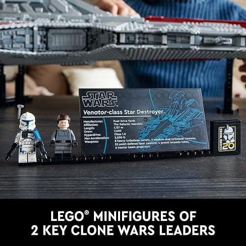 LEGO Star Wars Venator-Class Republic Attack Cruiser, Ultimate May The 4th Collectibles, Series Building Set with Captain Rex Minifigure, Star Wars Fan Gift, Stress Relief Clone Wars Activity, 75367 thumbnail 5