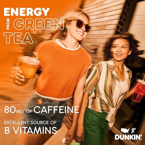 Dunkin’ Refreshers Singles To Go! Powdered drink mix packets, 40 Ct Variety Pack, 40 Single serve Packets per Box (40 servings), Energy from Green Tea, aspartame-free, no synthetic colors, naturally and artificially flavored, just add water thumbnail 5