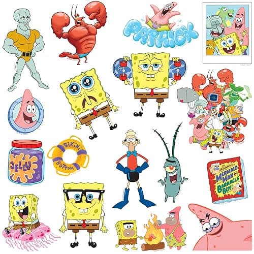 Spongebob Squarepants Character Sticker Pack 200ct Vinyl Decals – Bikini Bottom Favorites, Cartoon Humor Art & Ocean-Themed Designs for Laptop, Water Bottle, Scrapbooking, Tablet, Indoor & Outdoor thumbnail 4