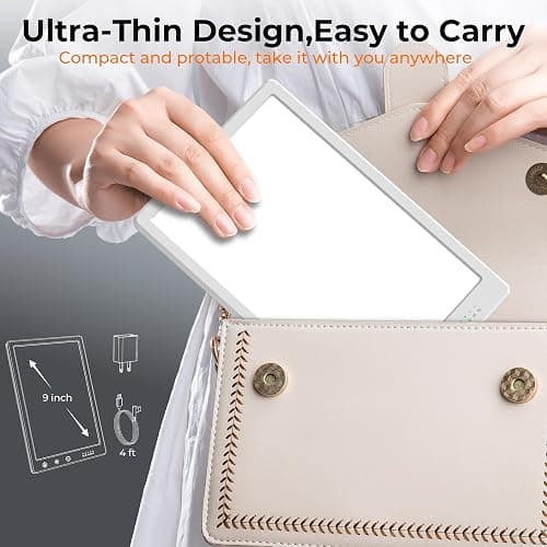 Light Lamp, Portable Full Spectrum LED Light Sunlight Personal Daylight with 3 Adjustable Color＆Stepless Brightness Levels, Timer＆Memory Function for Home Office Winter thumbnail 7