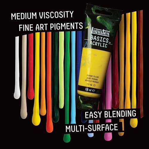 Liquitex BASICS Acrylic Paint, 4-oz Tube, Permanent Green Deep | Medium Viscosity, Satin Finish, Lightfast, Fine Art Pigments, Range of Opacities, Easy Blending thumbnail 4
