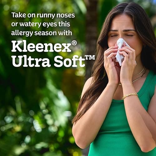Kleenex Ultra Soft Facial Tissues, 4 Cube Boxes, 60 Tissues per Box, 3-Ply (240 Total), Packaging May Vary thumbnail 7
