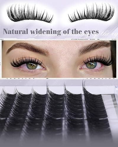 zanlufly Lash Clusters Eyelash Clusters Wispy Cluster Eyelash Extensions DIY Individual Lashes Natural Volume Lash Extension C Curly Cluster Lashes with Thin Band thumbnail 7