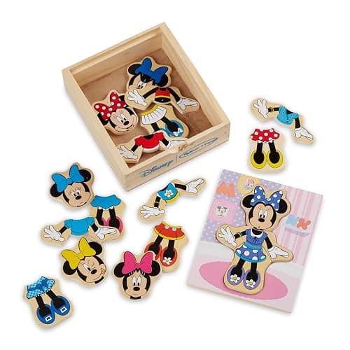 Melissa & Doug Disney Minnie Mouse Mix and Match Dress-Up Wooden Play Set (18 pcs) thumbnail 4