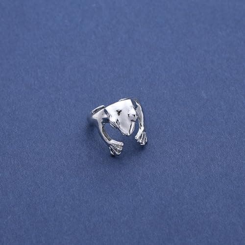 Aneneiceera Vintage Frog Ring Silver Opening Frog Knuckle Rings Funny Frog Finger Rings Punk Froggy Rings Cute Abstract Frog Ring Jewelry for Women thumbnail 6