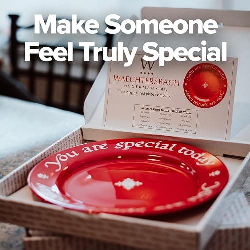 "You Are Special Today" Red Plate – Original Waechtersbach – Celebration Dish – Iconic Gift for Birthdays, Mother's Day & Milestones – German Ceramic Tradition – Dishwasher Safe, Incl. Gift Box thumbnail 7