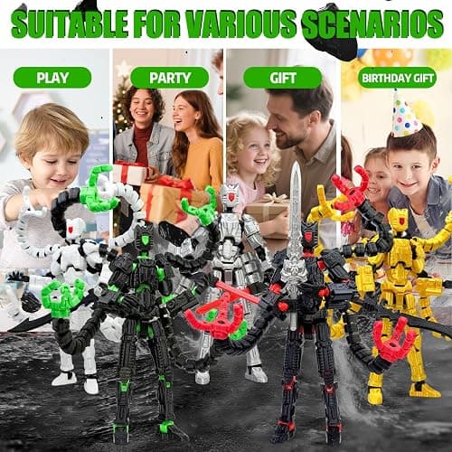 Aesinos T13 Assembly Completed Action Figure 3D Printed Multi-Jointed Movable Nova 13 Robot d13 Accessories Best Birthday Festival Gift Desktop Decorations for Game Lovers thumbnail 7