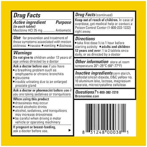 Dramamine Motion Sickness Less Drowsy, for Nausea Relief During Travel, 16 Count thumbnail 6