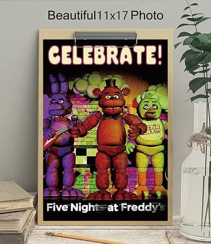 FatCat Wall Graphics Five Nights at Freddy's Wall Poster - Unframed Matte 12 x 18 inch (30cm x 46cm) - Red, Yellow, Blue Cartoon - Bedroom, Living Room thumbnail 3