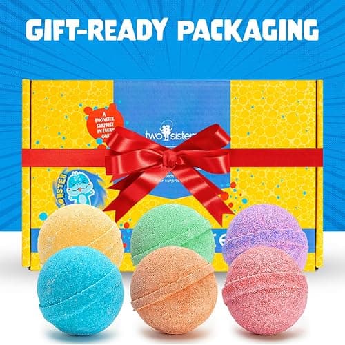 Poke Monster Bath Bombs for Kids with Surprise Toys Inside (6 Pack) - Large Bubble Bath Bomb for Boys, Girls, Toddlers - Fruity Scents, Made in USA, Skin-Safe - Birthday Gift by Two Sisters thumbnail 7
