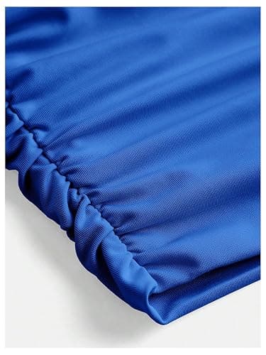 OYOANGLE Girl's Strapless Tube Top Ribbed Knit Ruched Cropped Bandeau Cute Summer Tops thumbnail 3
