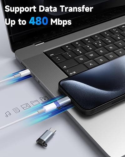 LERTOSEN Lightning to USB C Adapter 4 Pack, Fast Charging & Data Sync for iPhone 15/16/17 Pro/Pro Max, Charger Adapter Accessory (Not for Audio/OTG) thumbnail 4