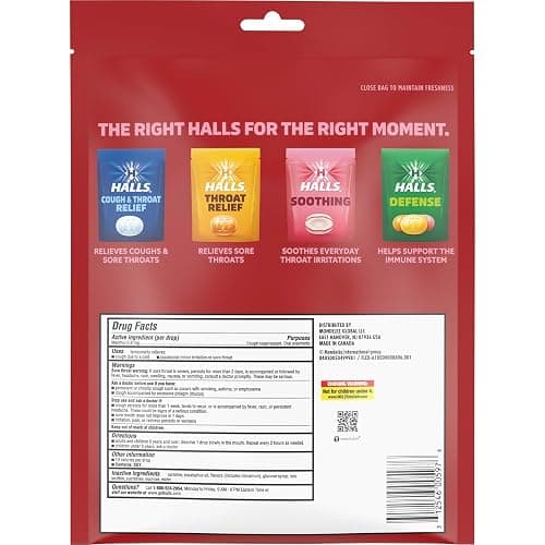 Halls Cough and Throat Relief Cherry Cough Drops, Bulk Pack, 140 Drops thumbnail 13
