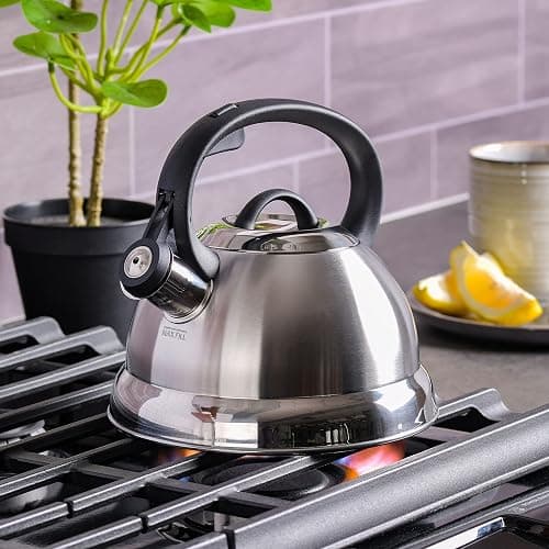 Mr. Coffee Flintshire Stainless Steel Whistling Tea Kettle, 1.75-Quart, Brushed Satin thumbnail 2