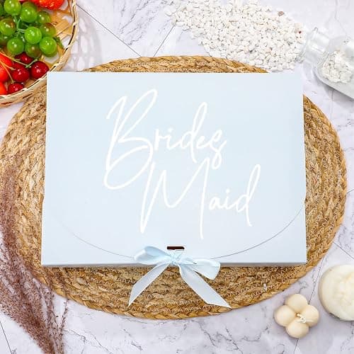 Marspark 8 Pack Blue Bridesmaid Proposal Gift Boxes with Ribbon 7.87 x 10.6 Inch Will You Be My Maid of Honor Bridesmaid Boxes for Wedding Bridal Shower Packaging Supplies Birthday Party Favors thumbnail 5